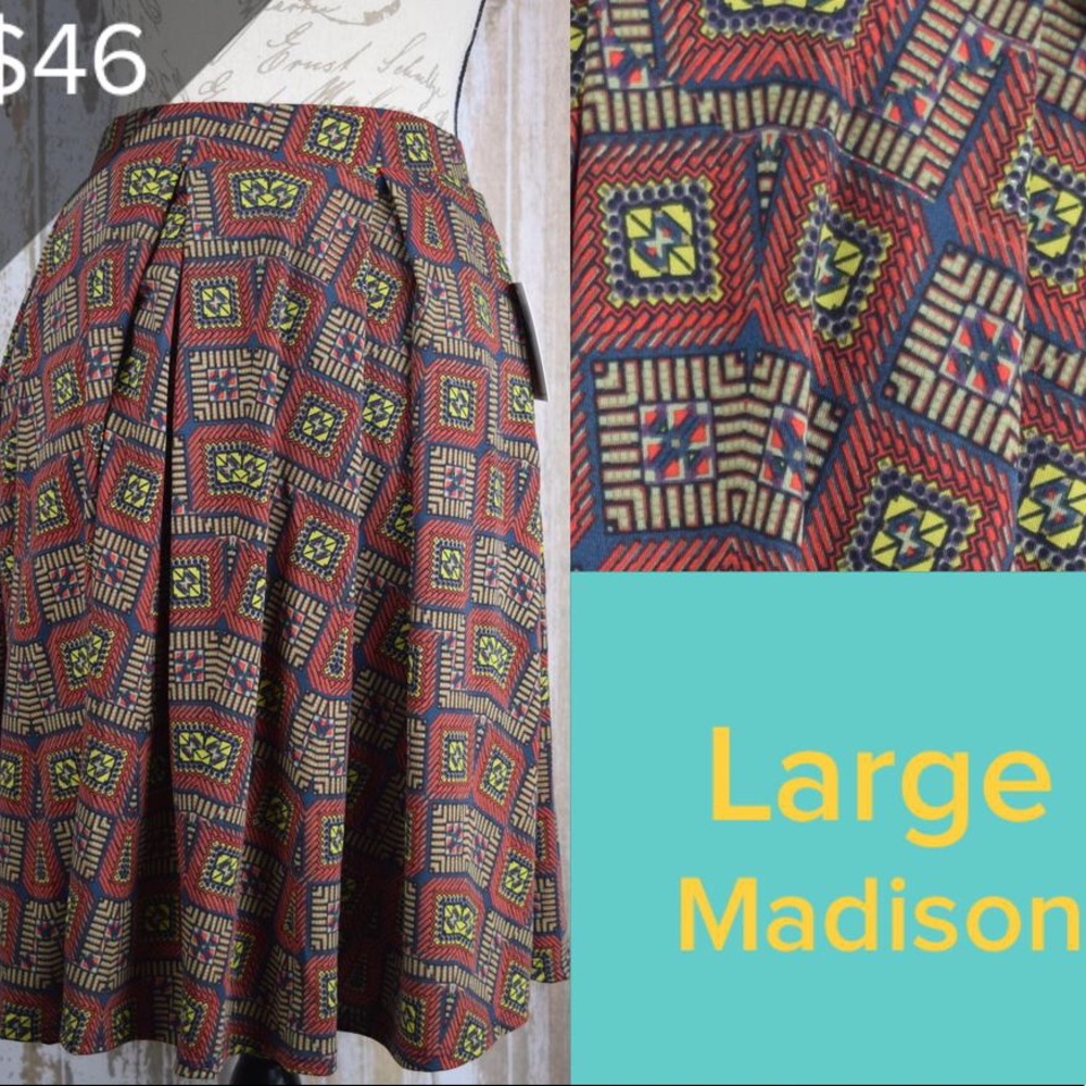 Lularoe L Madison Skirt